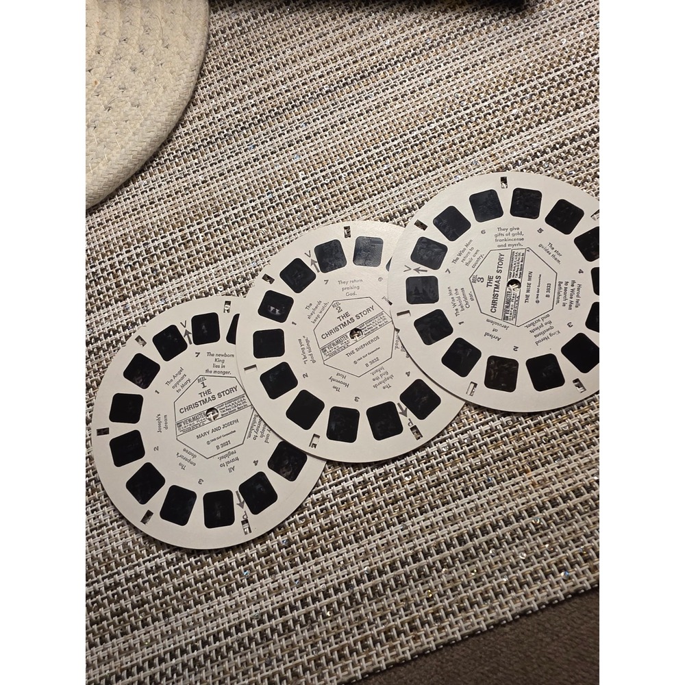 View-Master The Christmas Story 3 Reel Set Vintage 1966 GAF B3831-3 Nativity 3D